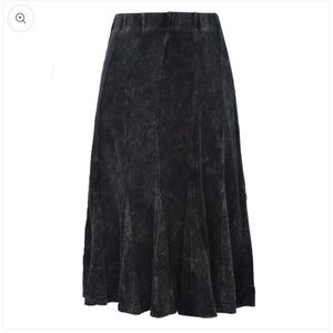 Jay Basics Black Denim Knee Length Skirt